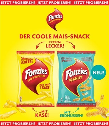 Fonzies Peanut - Der Mais-Snack mit Erdnüssen