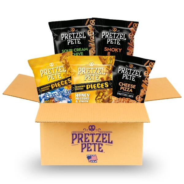 Pretzel Pete Brezel Snack Mixbox mit 5  verschiedenen Sorten in einer Box