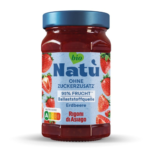 Rigoni di Asiago Natù Bio Erdbeer Marmelade ohne Zuckerzusatz - 240g