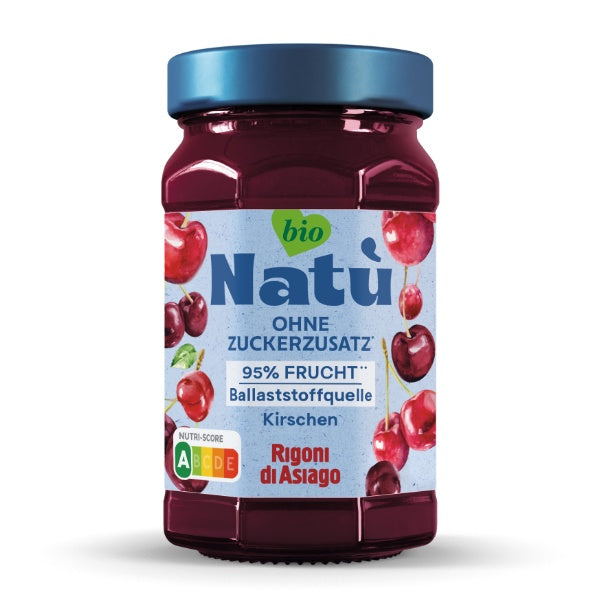 Rigoni di Asiago Natù Bio Kirsch Marmelade ohne Zuckerzusatz - 240g