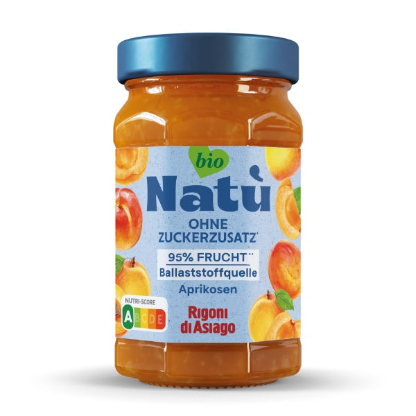 Rigoni di Asiago Natù Bio Aprikosen Marmelade ohne Zuckerzusatz - 240g