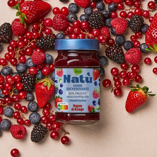 Rigoni di Asiago Natù Bio Waldfrucht Marmelade ohne Zuckerzusatz - 240g