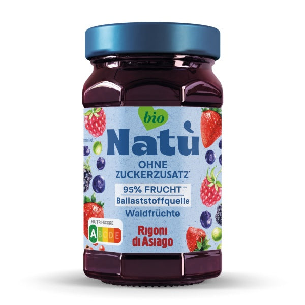 Rigoni di Asiago Natù Bio Waldfrucht Marmelade ohne Zuckerzusatz - 240g