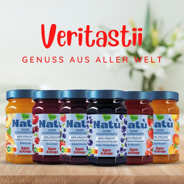 Rigoni di Asiago Natù Bio Pfirsich Marmelade ohne Zuckerzusatz - 240g