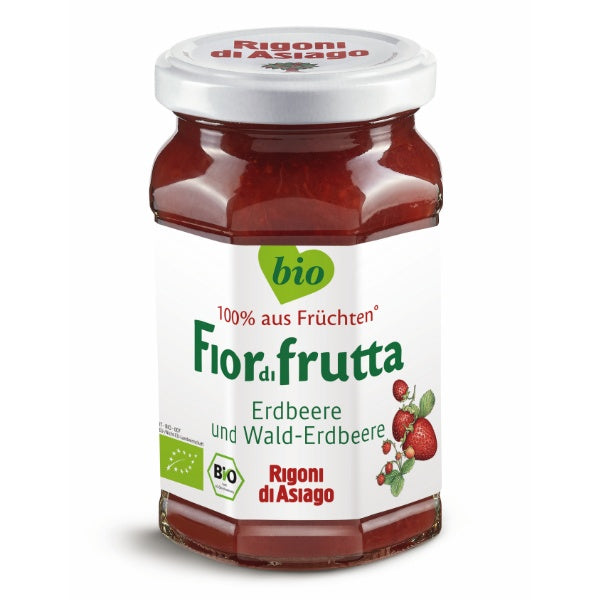 Rigoni di Asiago Fior di frutta Erdbeere und Wald-Erdbeere Marmelade - 250g
