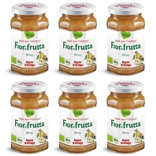 Rigoni Fior di frutta Bio Birnen Marmelade im 6er Set