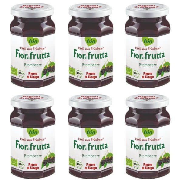 Rigoni Fior di frutta Bio Brombeer Marmelade im 6er Set