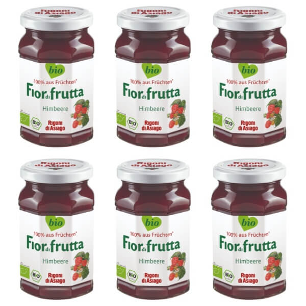 Rigoni Fior di frutta Bio Himbeer Marmelade im 6er Set