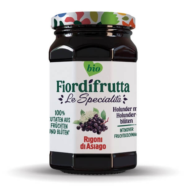 6x250g Rigoni Fior di frutta Bio Holunder Marmelade