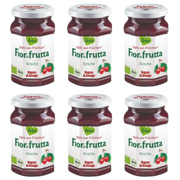 Rigoni Fior di frutta Bio Kirsch Marmelade im 6er Set