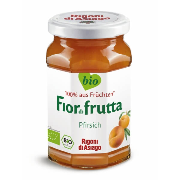 Rigoni di Asiago Fior di frutta Bio Pfirsich Marmelade im 250g Glas