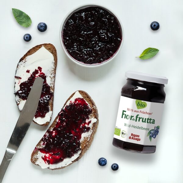 Rigoni Fior di frutta Bio Wild-Heidelbeer Marmelade 6er Set - 6x250g