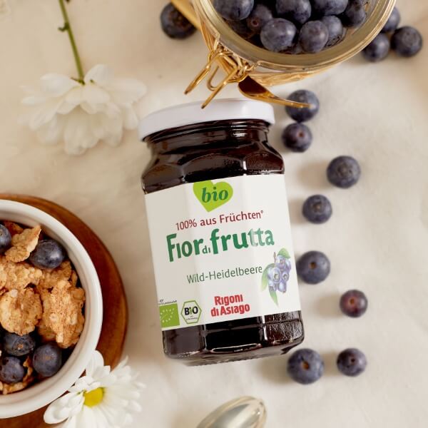 Rigoni Fior di frutta Bio Wild-Heidelbeer Marmelade 6er Set - 6x250g