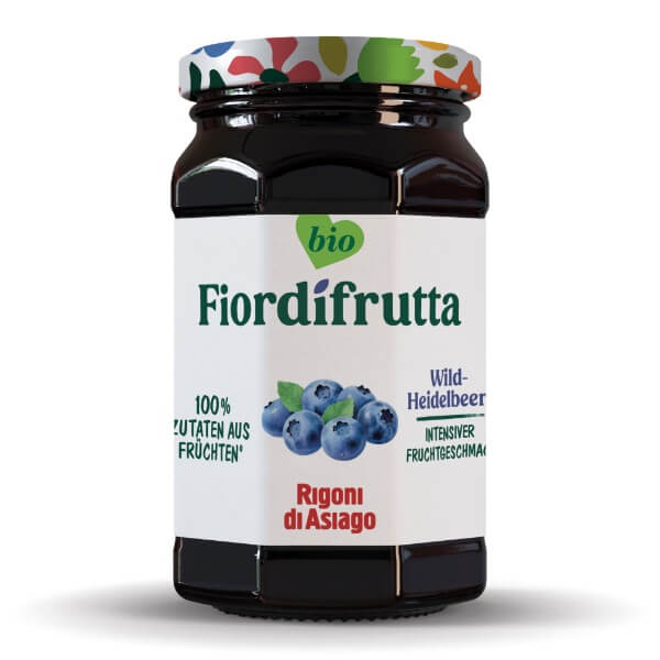 6x250g Rigoni Fior di frutta Bio Wild-Heidelbeer Marmelade