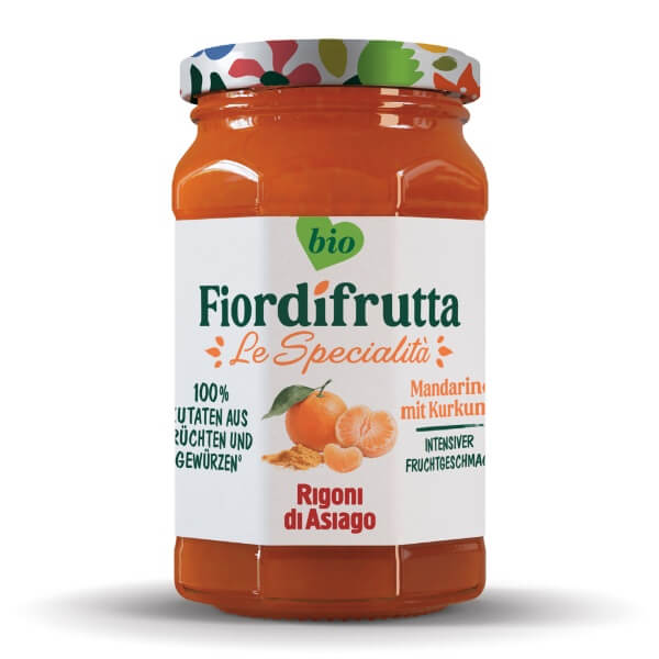 6x260g Rigoni Fior di frutta Bio Mandarine Kurkuma Marmelade