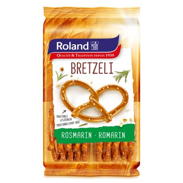 Roland Bretzeli Laugenbrezeln Rosmarin in der 100g Verpackung
