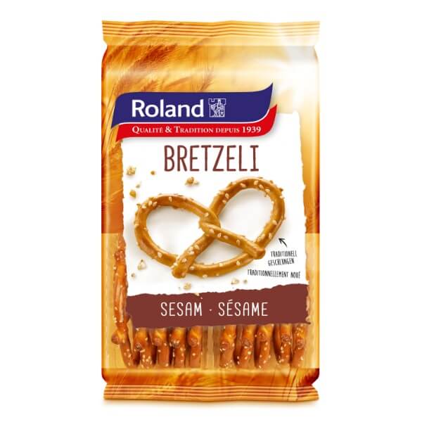 Roland Bretzeli Laugenbrezeln Sesam - 100g Verpackung