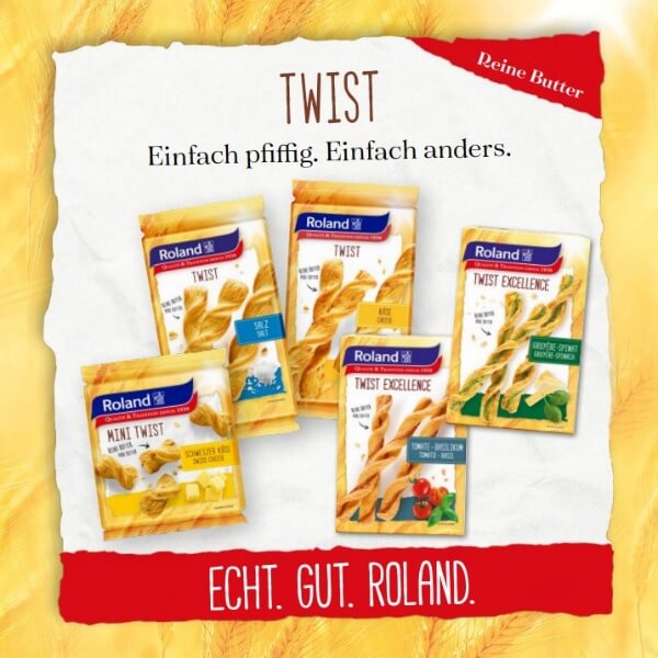 Roland MiniTwist und Twist Blätterteigstangen alle Sorten