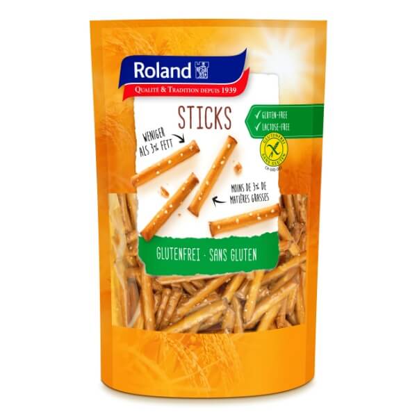 Roland Sticks Glutenfreie Laugengebäck Salzstangen - 100g