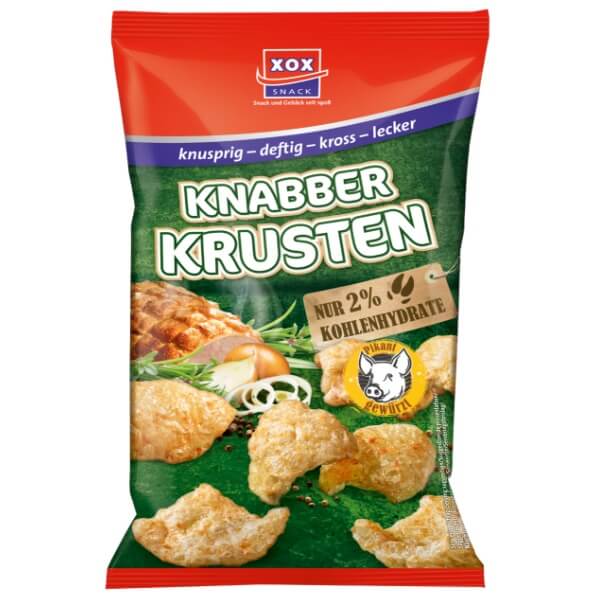 XOX Knabberkrusten in der 50g Verpackung