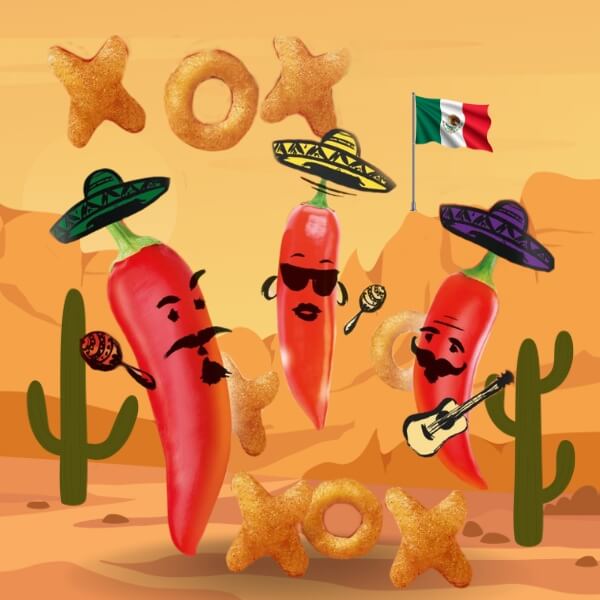 XOX Party XOXys Maissnack Mexican Style - 450g