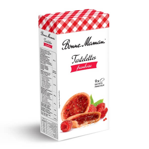 Bonne Maman Gebäck Törtchen Himbeer Tartelettes in der 135g Verpackung