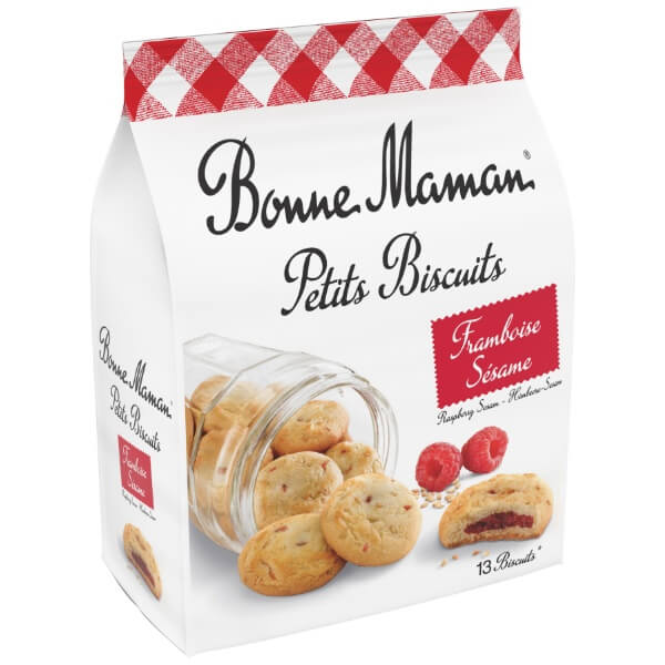 Bonne Maman gefüllte Himbeer Butterkekse Sablés Framboise im 150g Beutel