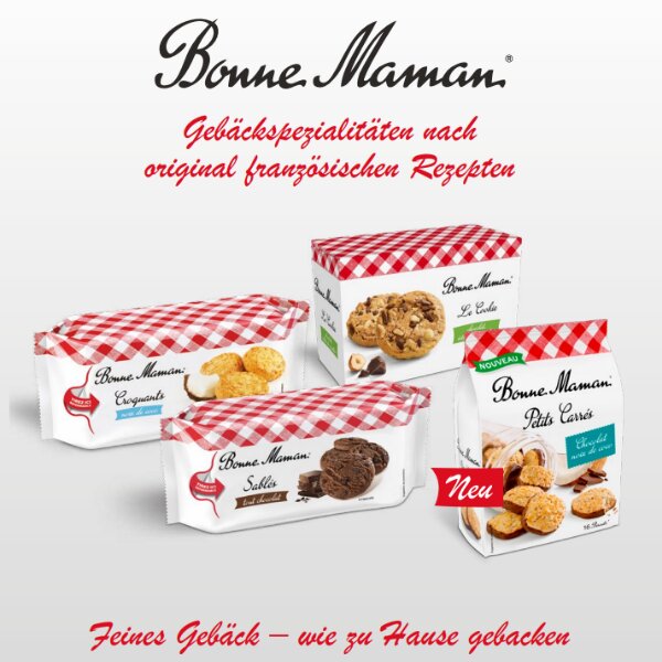Bonne Maman Sablés Choco Noisette Kekse gefüllt mit Schokolade - 150g