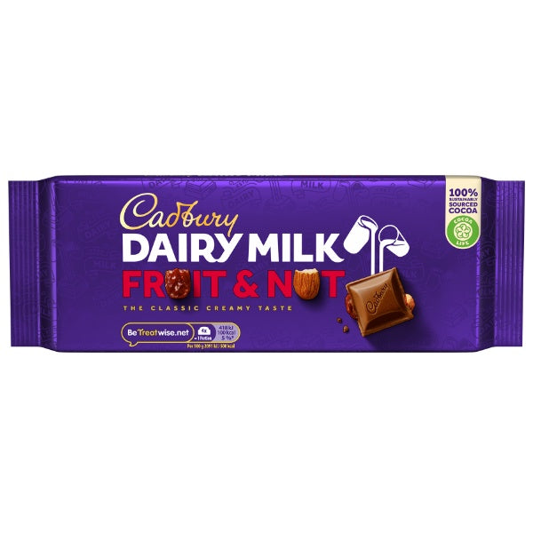 Cadbury Dairy Milk Fruit & Nut Schokolade - 180g