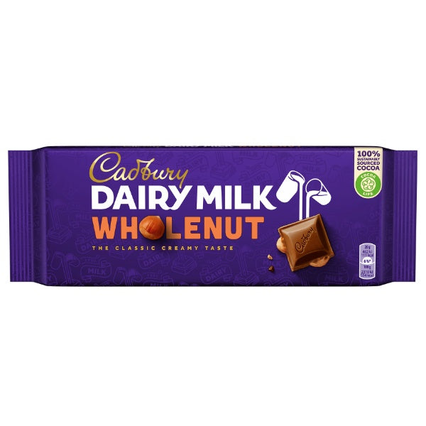 Cadbury Dairy Milk Whole Nut Schokolade - 180g
