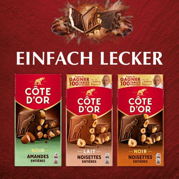 Côte d'Or Bloc Tafelschokolade Lait Noisettes Entières - 180g