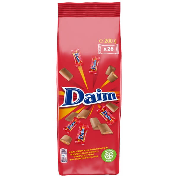 Daim Butter Mandel Karamell Krokant Schokoladen Pralinen in der 200g Verpackung