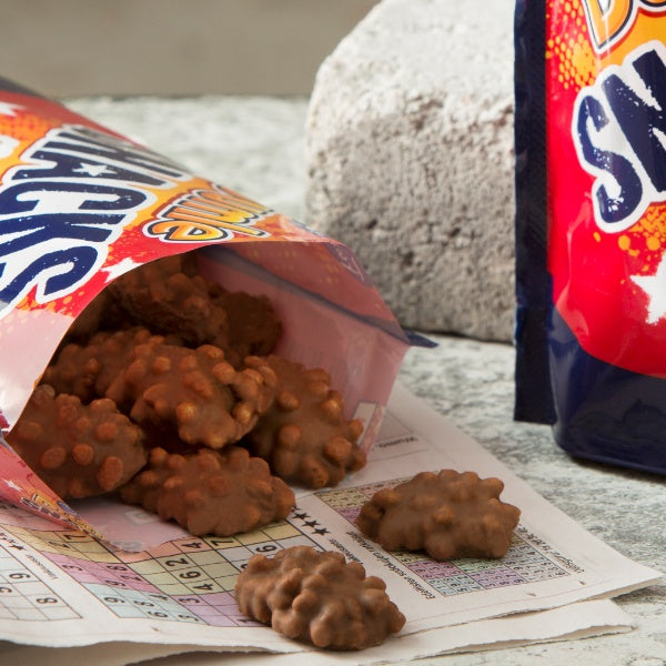 Fazer Dumle Snacks Knusperreis Schokolade gefüllt mit Toffee - 100g