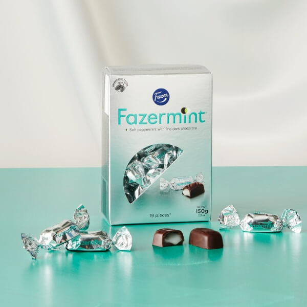 Fazer Fazermint Schokoladenpralinen mit Pfefferminzfüllung - 150g