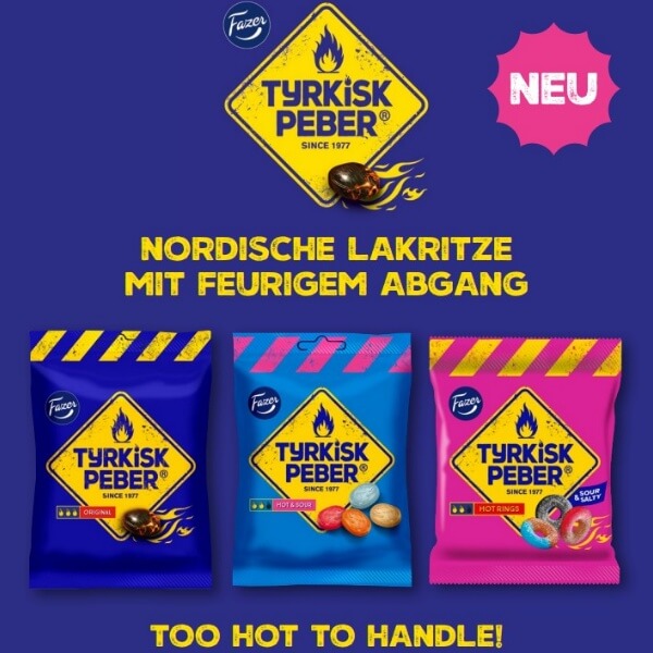 Fazer Tyrkisk Peber Original scharfe Lakritz Bonbons - 150g