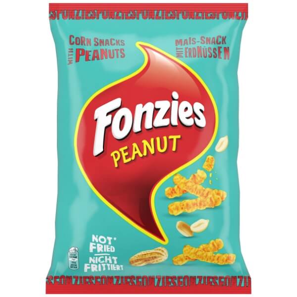 Fonzies Peanut Mais-Snack mit Erdnüssen in der 100g Verpackung