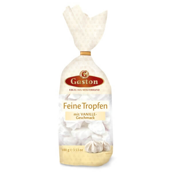 Gaston Baiser Schaumzucker Vanille in der 100g Verpackung