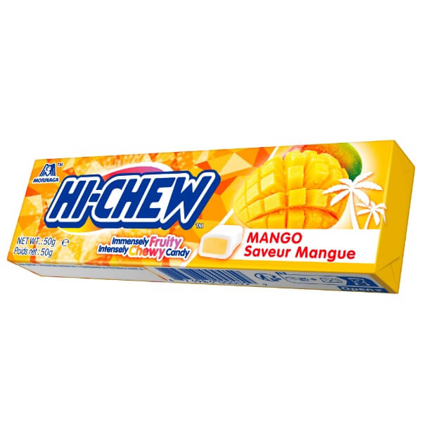 HI-CHEW Mango Kaubonbon Stick in der 50g Verpackung