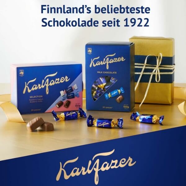 Karl Fazer Selection Himbeer Yoghurt & Blaubeer Trüffel Pralinen - 150g