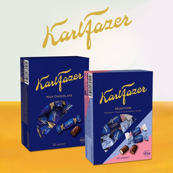 Karl Fazer Selection Himbeer Yoghurt & Blaubeer Trüffel Pralinen - 150g