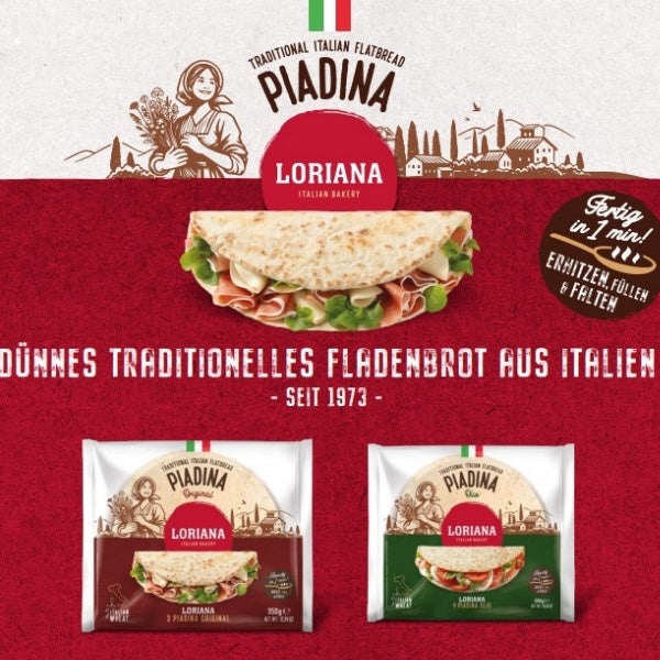 Loriana Piadina Original Italienisches Fladenbrot - 350g