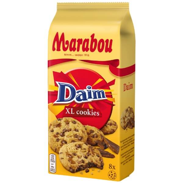 Marabou Daim XL Cookies Mandelkaramell Schokoladen Kekse in der 184g Verpackung