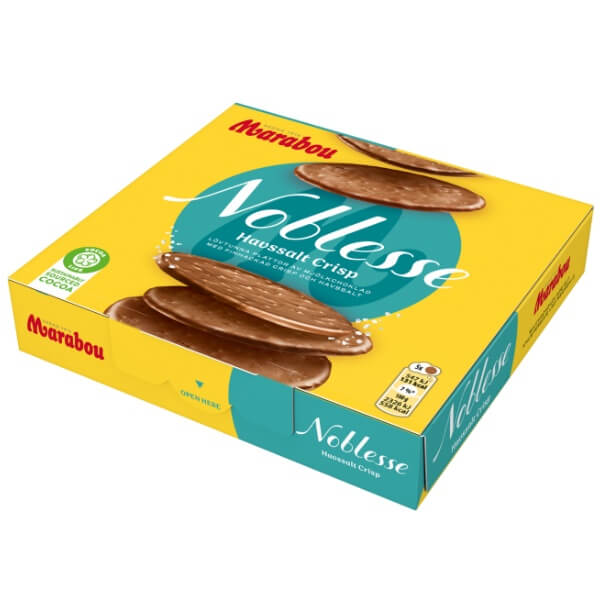 Marabou Havssalt Crisp Noblesse Schokoladen Plättchen Meersalz in der 150g Verpackung