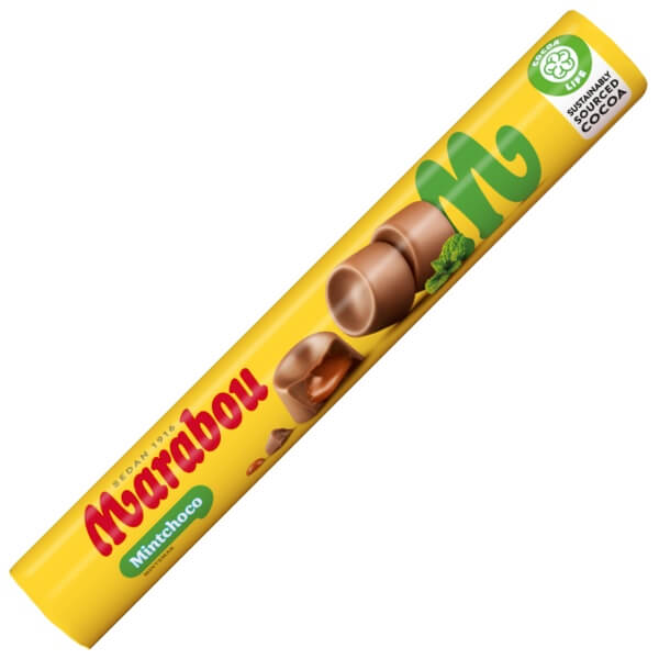 Marabou Mintchoco Rolle Milchschokolade mit Minze Schoko Drop in der 78g Verpackung