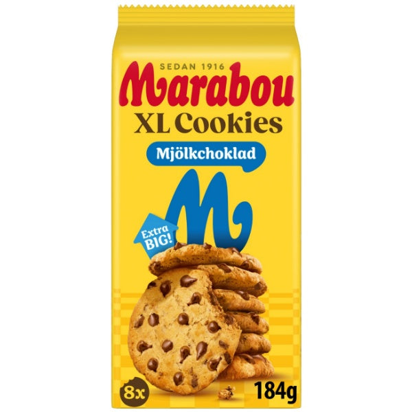 Marabou Mjölkchoklad XL Cookies Milchschokolade Kekse in der 184g Verpackung