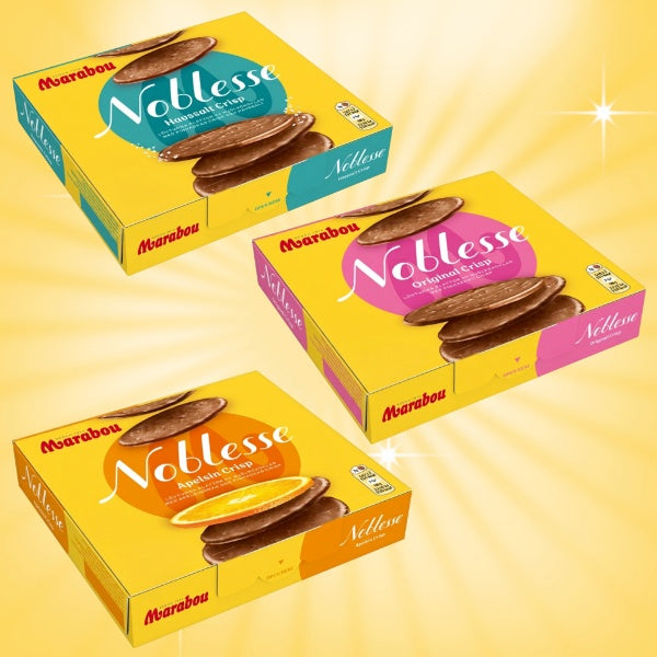 Marabou Apelsin Crisp Noblesse Schokoladen Plättchen Orange - 150g