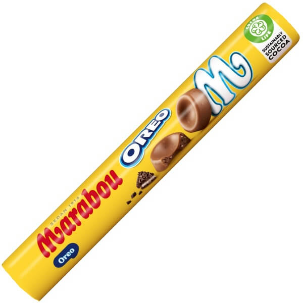 Marabou Oreo Rolle Milchschokolade mit Keksstückchen Schoko Drop in der 67g Verpackung