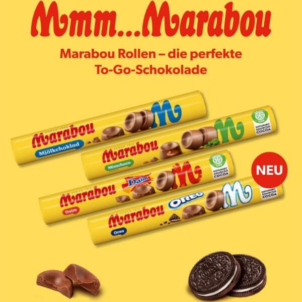 Marabou Daim Rolle Milchschoko mit Mandelkaramell Schoko Drop - 67g