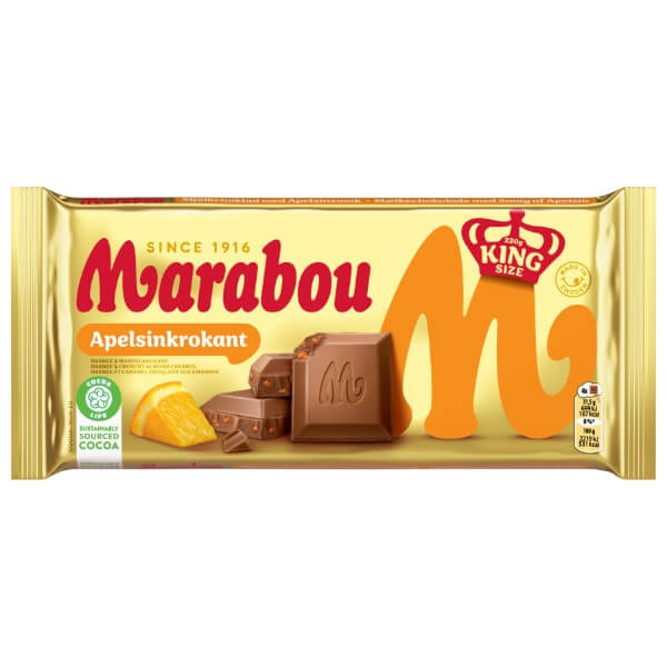 Marabou Tafel Apfelsine Krokant Schokolade in der 220g Verpackung