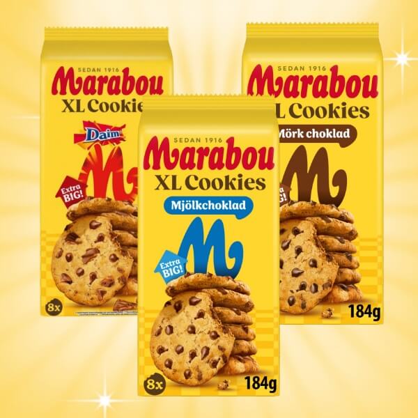 Marabou Daim XL Cookies Mandelkaramell Schokoladen Kekse - 184g (SONDERPREIS MHD 21.06.2026)